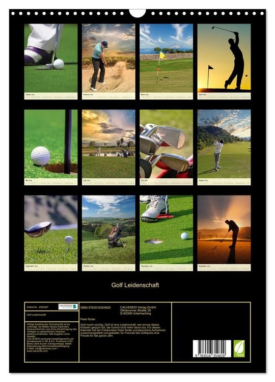Produktbild: Golf Leidenschaft (Wandkalender 2026 DIN A3 hoch), CALVENDO Monatskalender