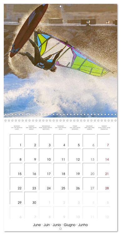 Produktbild: Fun sports edition: Windsurfing - water, waves and air (Wall Calendar 2026 12 &times; 12 Inch) CALVENDO 12 Month Wall Calendar