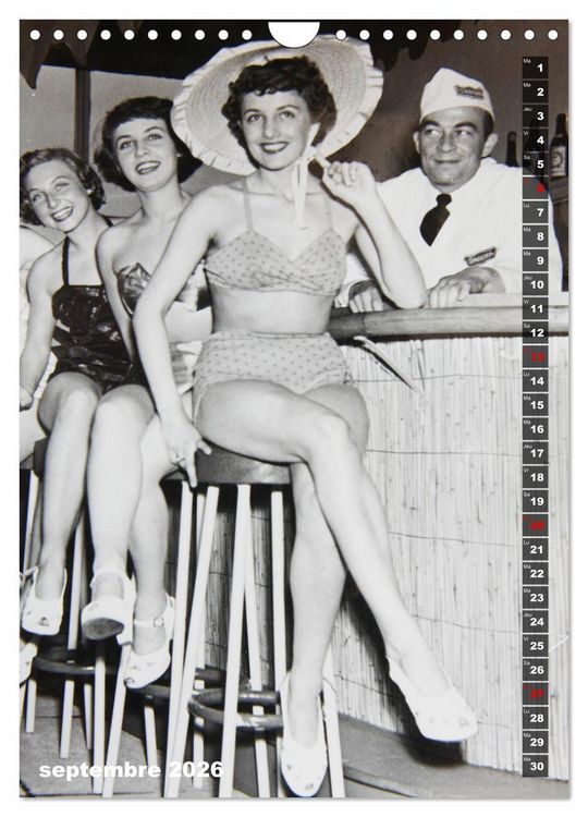 Produktbild: Deux mannequins des ann&eacute;es 1950 - Les jumelles Thea et Helga (Calendrier mural 2026 DIN A4 horizontal), CALVENDO calendrier mensuel