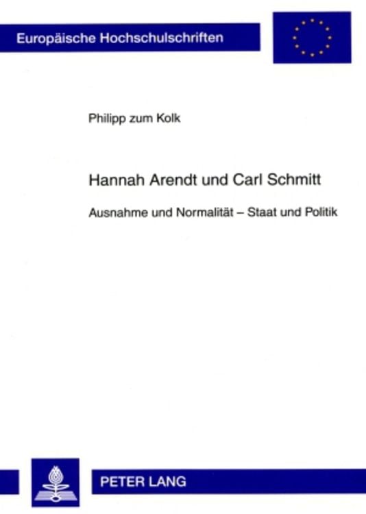 Produktbild: Hannah Arendt und Carl Schmitt
