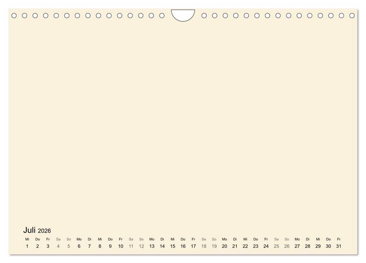 Produktbild: DIY Bastel-Kalender -Warme Pastell Farben- Zum Selbstgestalten (Wandkalender 2026 DIN A4 quer), CALVENDO Monatskalender
