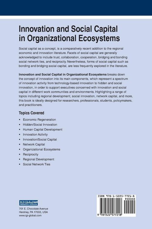 Produktbild: Innovation and Social Capital in Organizational Ecosystems