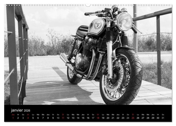 Produktbild: Une moto de caract&egrave;re (Calendrier mural 2026 DIN A2 vertical) calendrier de bureau