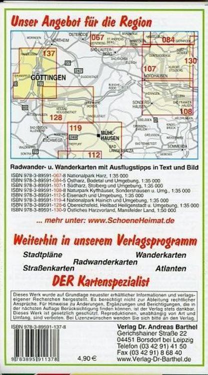 Produktbild: Radwander- und Wanderkarte G&ouml;ttingen und Umgebung 1 : 35 000