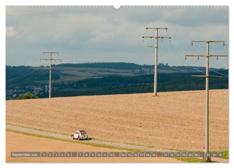 Produktbild: Die Ente ist sicher - Fahrspa&szlig; mit 2 CV Dolly (hochwertiger Premium Wandkalender 2026 DIN A2 quer), Kunstdruck in Hochglanz