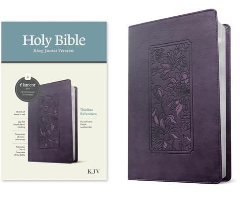 Produktbild: KJV Thinline Reference Bible, Filament Enabled (Leatherlike, Floral Frame Purple, Red Letter)