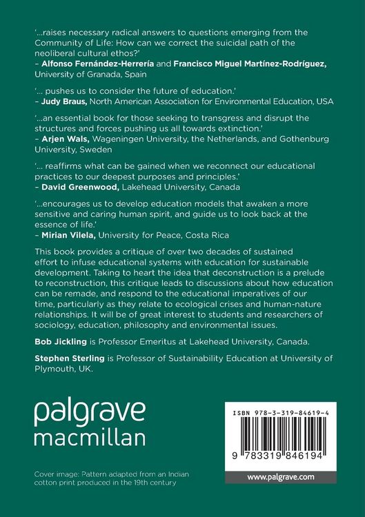 Produktbild: Post-Sustainability and Environmental Education