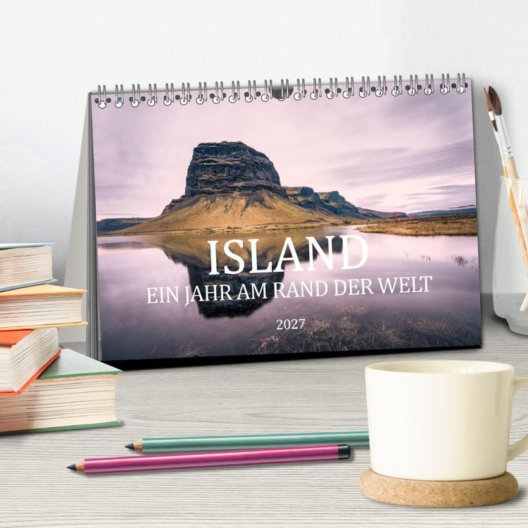 Produktbild: Island. Ein Jahr am Rand der Welt (Tischkalender 2027 DIN A5 quer), CALVENDO Monatskalender