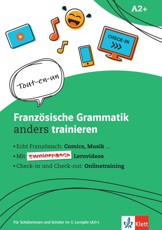Produktbild: Franz&ouml;sische Grammatik anders trainieren. Grammatik-Sch&uuml;lerarbeitsheft + Klett-Augmented