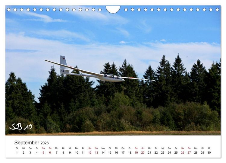 Produktbild: Flugzeuge auf der Wasserkuppe 2026 (Wandkalender 2026 DIN A4 quer), CALVENDO Monatskalender