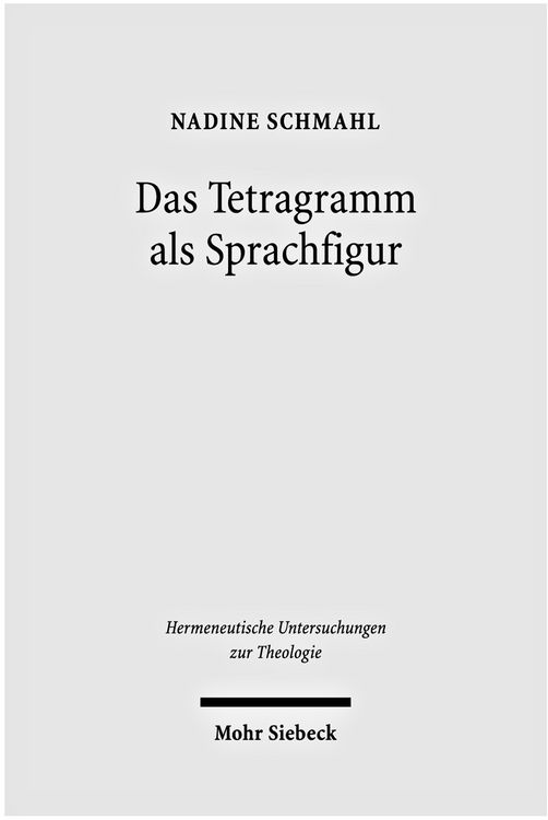 Produktbild: Das Tetragramm als Sprachfigur