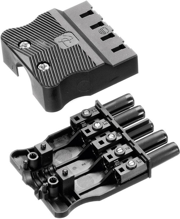 Produktbild: Adels-Contact AC 166 GBUF/ 525 Netz-Steckverbinder AC Serie (Netzsteckverbinder) AC Buchse, gerade Gesamtpolzahl: 4 + PE 16 A Schwarz 1 St.