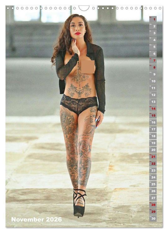 Produktbild: Beauty Tattoo Girls (Wandkalender 2026 DIN A3 hoch), CALVENDO Monatskalender