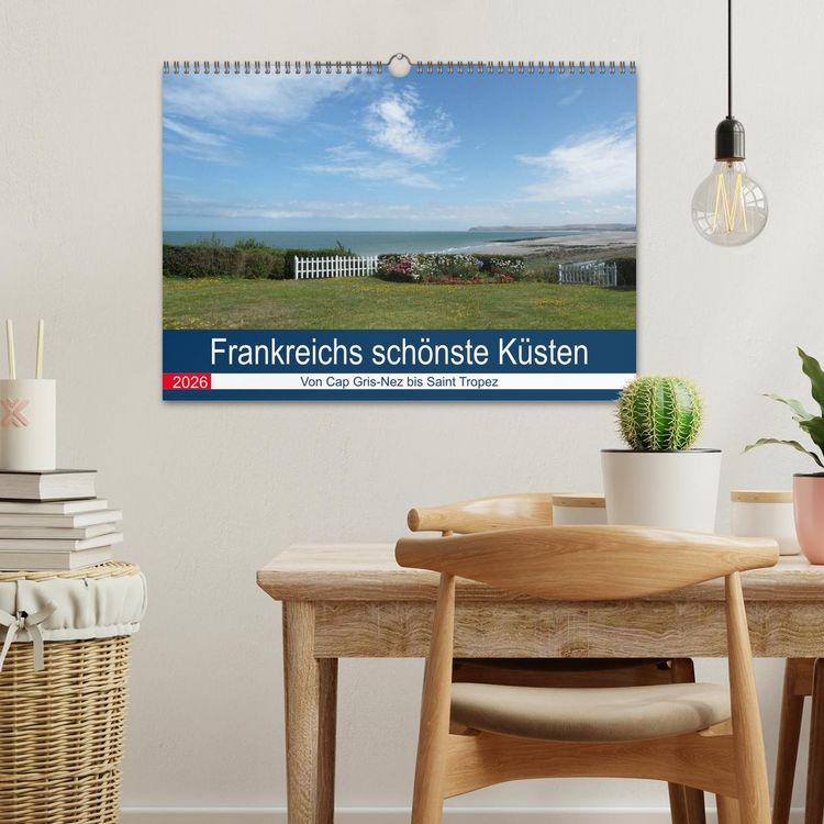 Produktbild: Frankreichs sch&ouml;nste K&uuml;sten (Wandkalender 2026 DIN A3 quer), CALVENDO Monatskalender