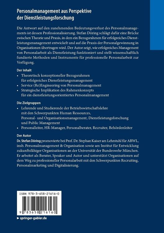 Produktbild: Personalmanagement aus Perspektive der Dienstleistungsforschung