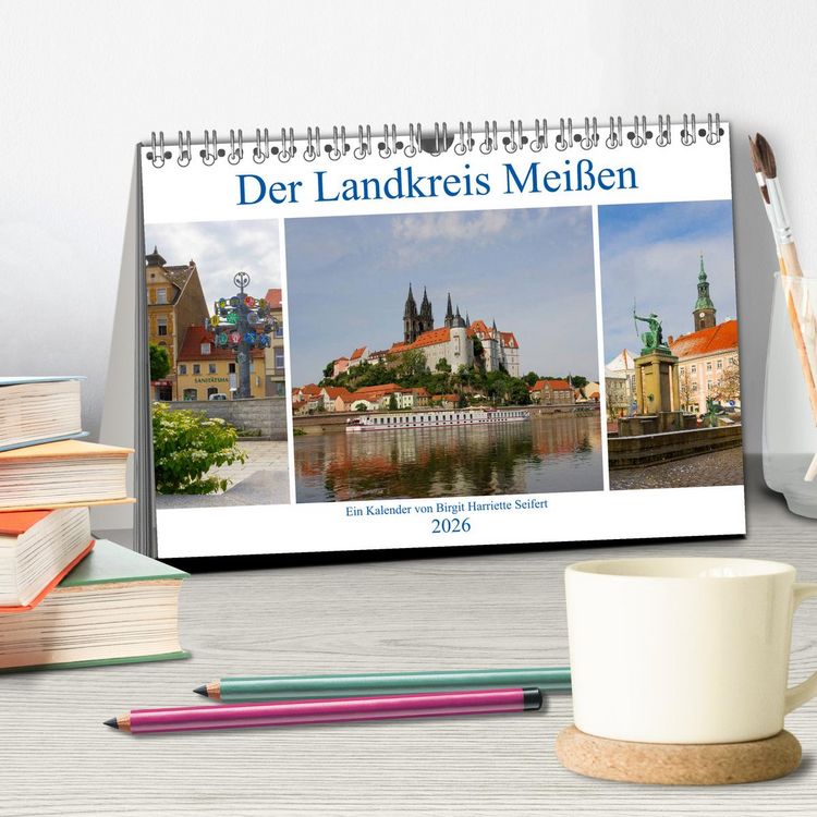 Produktbild: Der Landkreis Mei&szlig;en (Tischkalender 2026 DIN A5 quer), CALVENDO Monatskalender