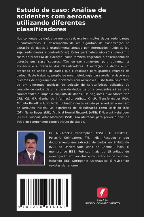 Produktbild: Estudo de caso: An&aacute;lise de acidentes com aeronaves utilizando diferentes classificadores