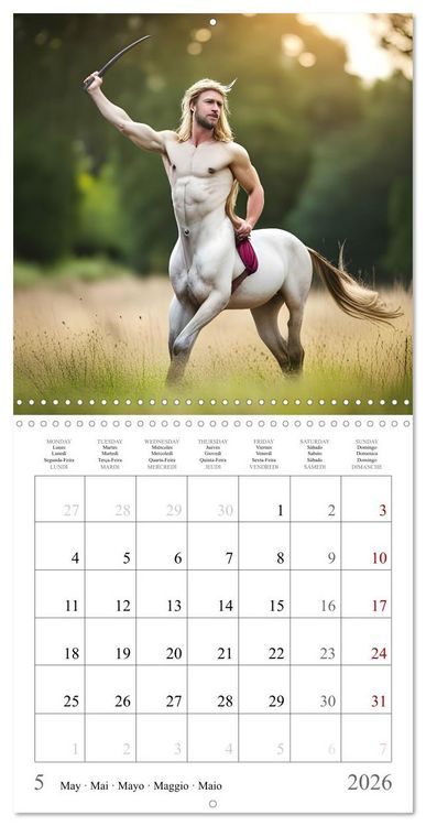 Produktbild: AI heroes, gods and creatures of Greek mythology (Wall Calendar 2026 12 &times; 12 Inch) CALVENDO 12 Month Wall Calendar