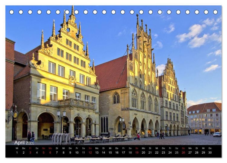 Produktbild: M&uuml;nster - Geschichten aus verschiedenen Jahrhunderten (Tischkalender 2026 DIN A5 quer), CALVENDO Monatskalender