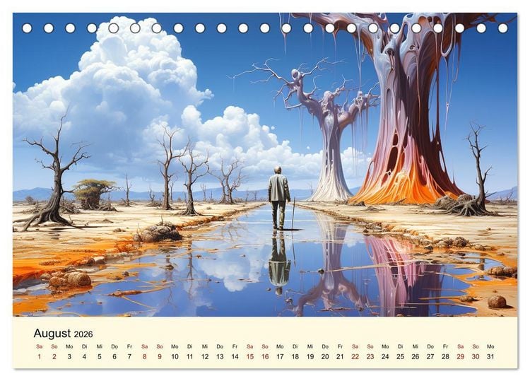 Produktbild: Surreale W&uuml;ste (Tischkalender 2026 DIN A5 quer), CALVENDO Monatskalender
