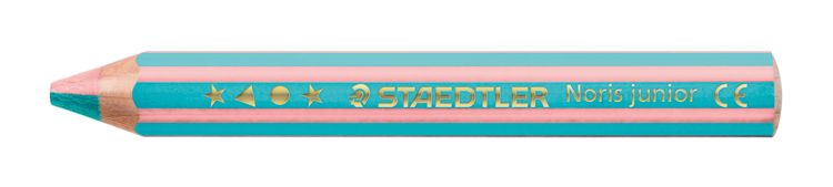 Produktbild: STAEDTLER Noris junior 140 Kindermalstift 3 in 1, 6 Duo Malstifte + 1 Spitzer