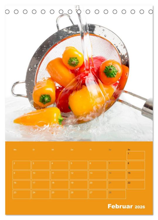 Produktbild: Buntes f&uuml;r die K&uuml;che (Tischkalender 2026 DIN A5 hoch), CALVENDO Monatskalender