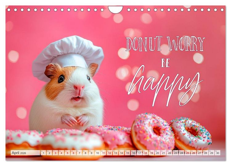 Produktbild: Meerschweinchen LUSTIG DURCHS JAHR (Wandkalender 2026 DIN A4 quer), CALVENDO Monatskalender