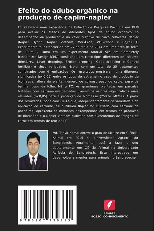 Produktbild: Efeito do adubo org&acirc;nico na produ&ccedil;&atilde;o de capim-napier