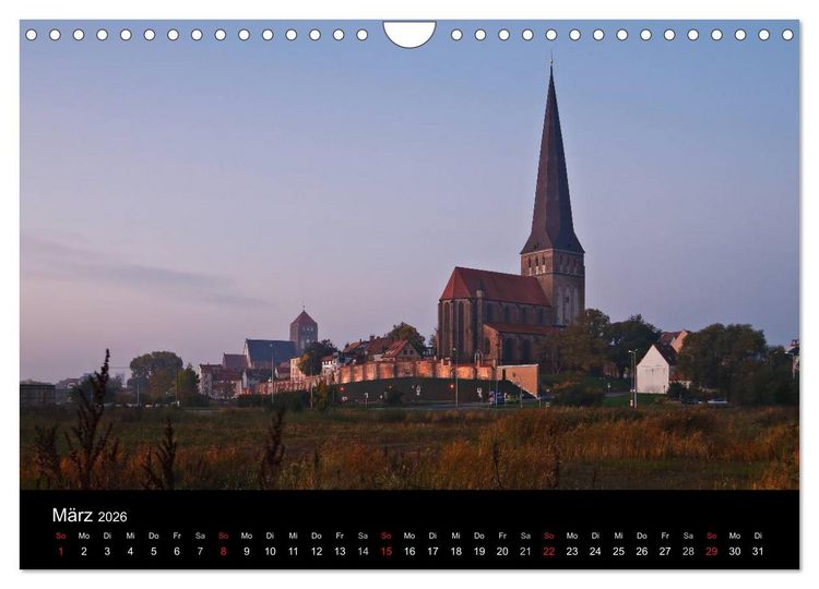 Produktbild: Unterwegs in der Hansestadt Rostock (Wandkalender 2026 DIN A4 quer), CALVENDO Monatskalender