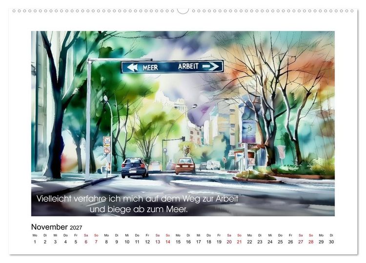 Produktbild: Meer, Strand und Wellen (Wandkalender 2027 DIN A2 quer), CALVENDO Monatskalender
