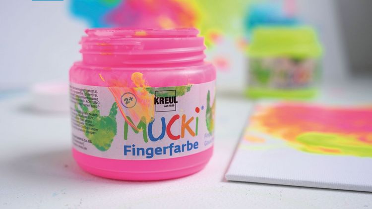 Produktbild: KREUL MUCKI Quietsch-Fingerfarbe Set 4 x 150 ml