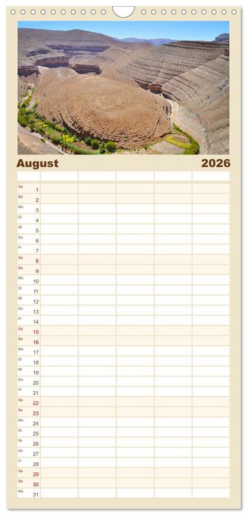 Produktbild: Familienplaner 2026 - Erlebe mit mir das traumhafte Marokko mit 5 Spalten (Wandkalender, 21 x 45 cm) CALVENDO