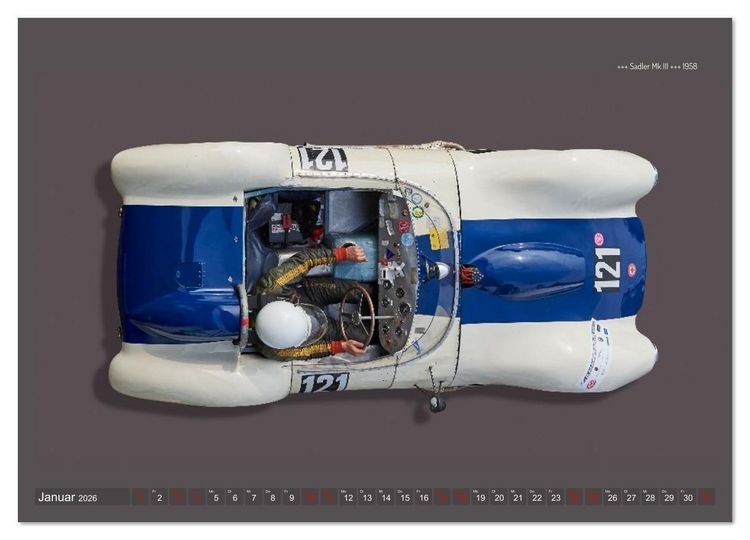 Produktbild: Two-Seater Racing Cars 1950-1960 (Wandkalender 2026 DIN A4 quer), CALVENDO Monatskalender