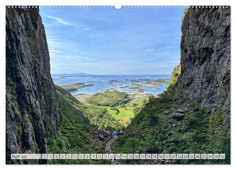 Produktbild: Wandern in Norwegen - Einklang von Gebirge und Meer (Wandkalender 2026 DIN A2 quer), CALVENDO Monatskalender