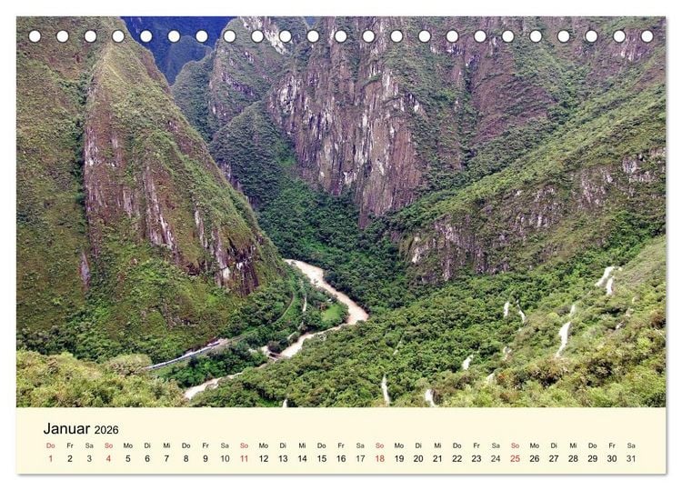 Produktbild: Im Land der Inka (Tischkalender 2026 DIN A5 quer), CALVENDO Monatskalender
