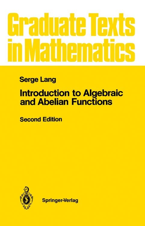 Produktbild: Introduction to Algebraic and Abelian Functions