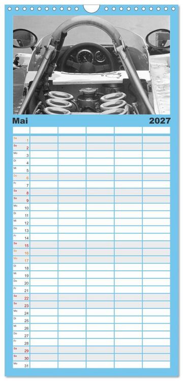 Produktbild: Familienplaner 2027 - Formel, Rennen, Boxengasse 1971-&acute;83 mit 5 Spalten (Wandkalender, 21 x 45 cm) CALVENDO