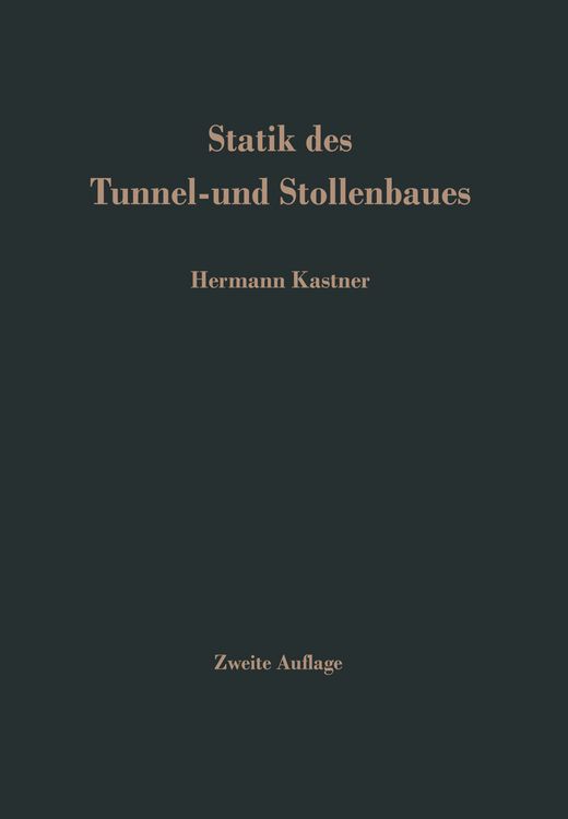 Produktbild: Statik des Tunnel- und Stollenbaues