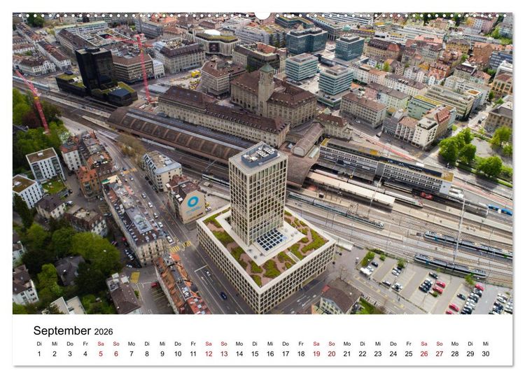 Produktbild: Luftbildkalender St. Gallen 2026 (Wandkalender 2026 DIN A2 quer), CALVENDO Monatskalender