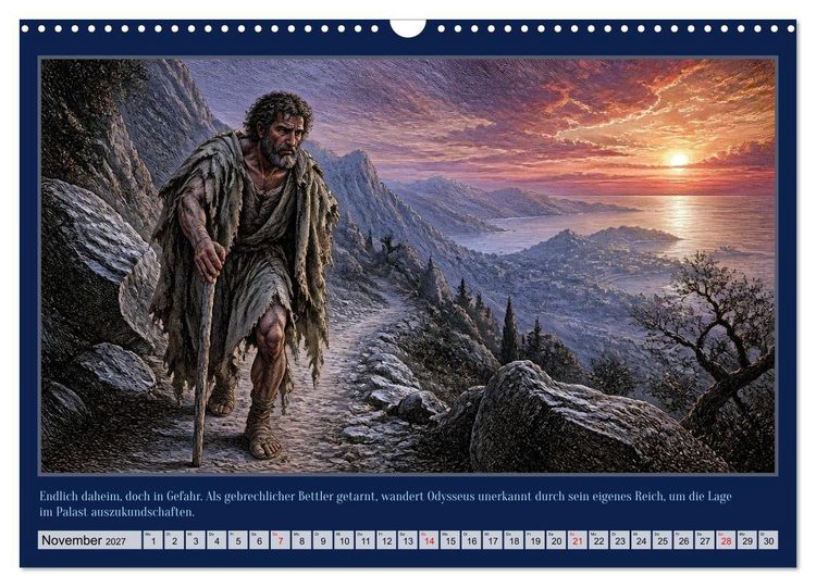 Produktbild: Gegen Sturm und G&ouml;tter: Die Heimkehr des Odysseus (Wandkalender 2027 DIN A3 quer), CALVENDO Monatskalender