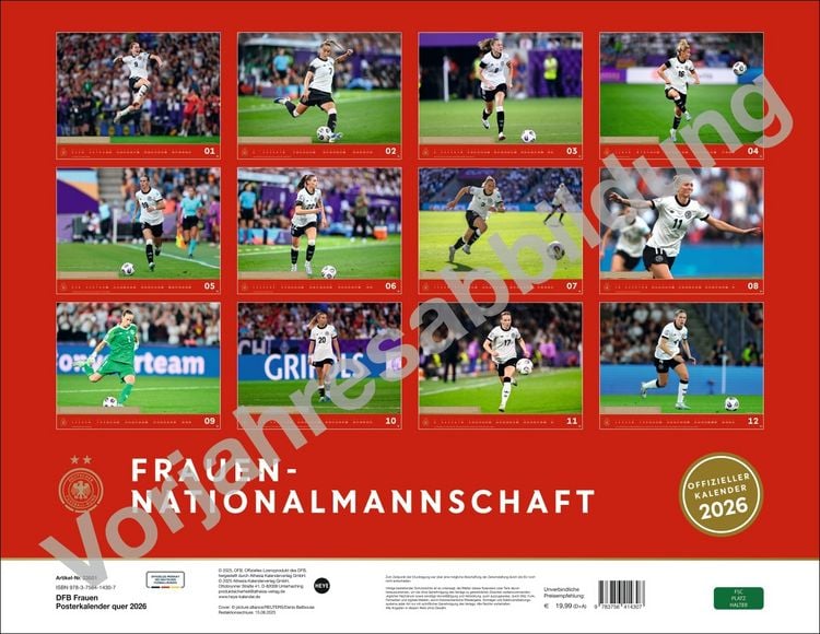 Produktbild: DFB Frauen Posterkalender 2027