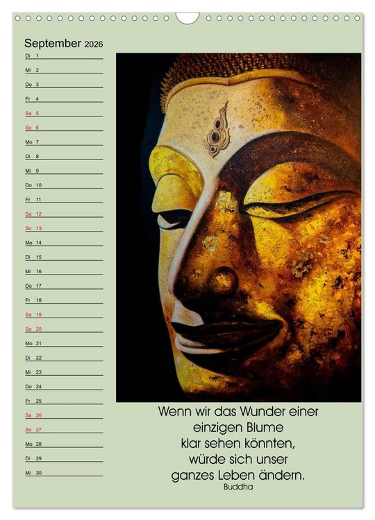 Produktbild: Lebensfreude Buddha (Wandkalender 2026 DIN A3 hoch), CALVENDO Monatskalender