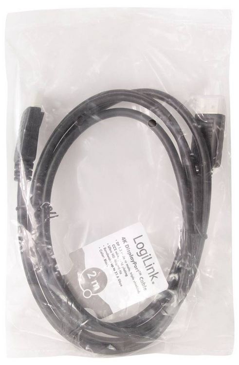 Produktbild: LogiLink DisplayPort AV Anschlusskabel [1x DisplayPort - 1x DisplayPort] 2m Schwarz