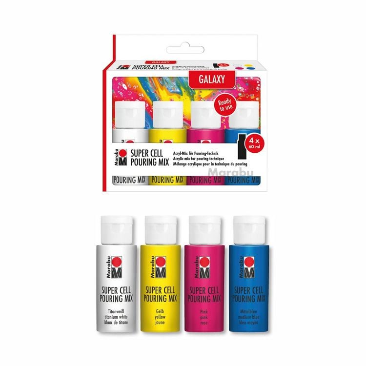 Produktbild: Marabu Super Cell Pouring Mix GALAXY 4x 60ml