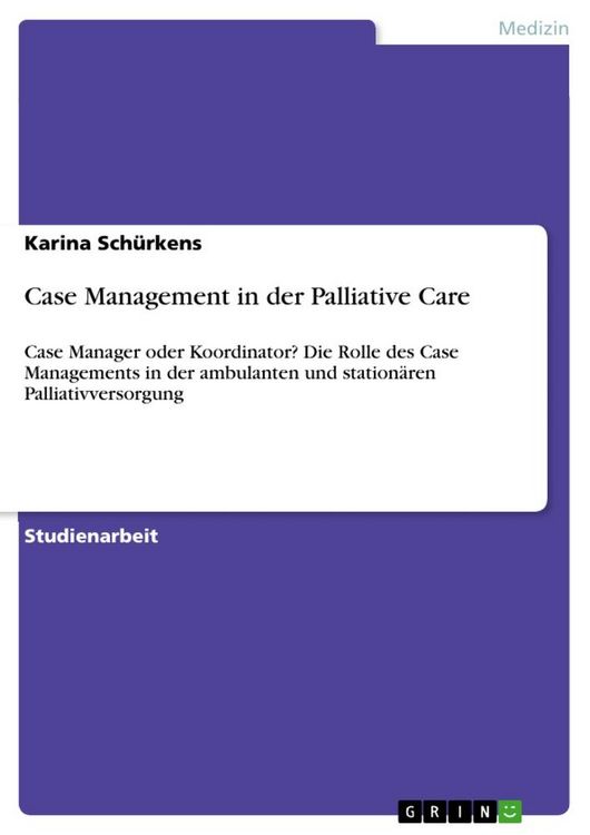 Produktbild: Case Management in der Palliative Care