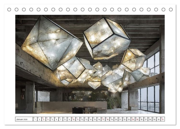 Produktbild: Licht trifft Beton (Tischkalender 2026 DIN A5 quer), CALVENDO Monatskalender