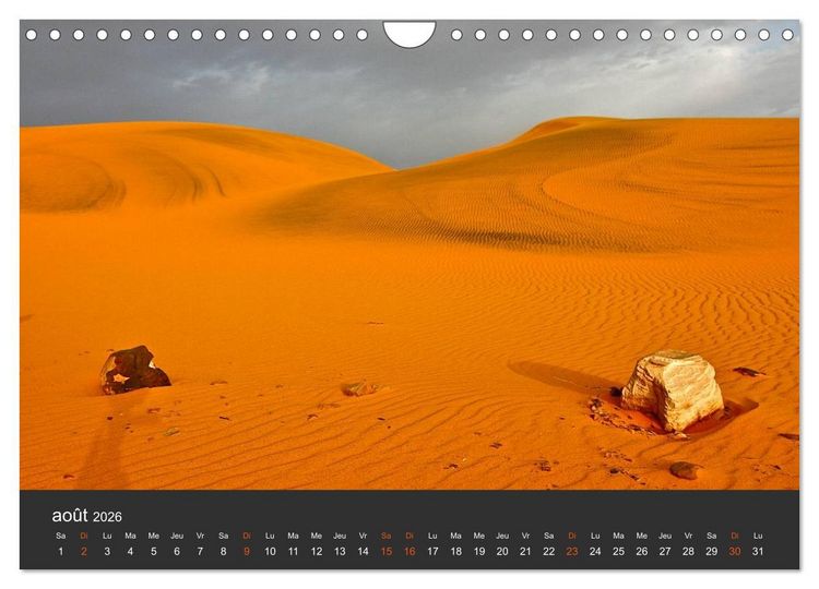 Produktbild: LE SAHARA L'Alg&eacute;rie du Sud (Calendrier mural 2026 DIN A4 vertical), CALVENDO calendrier mensuel