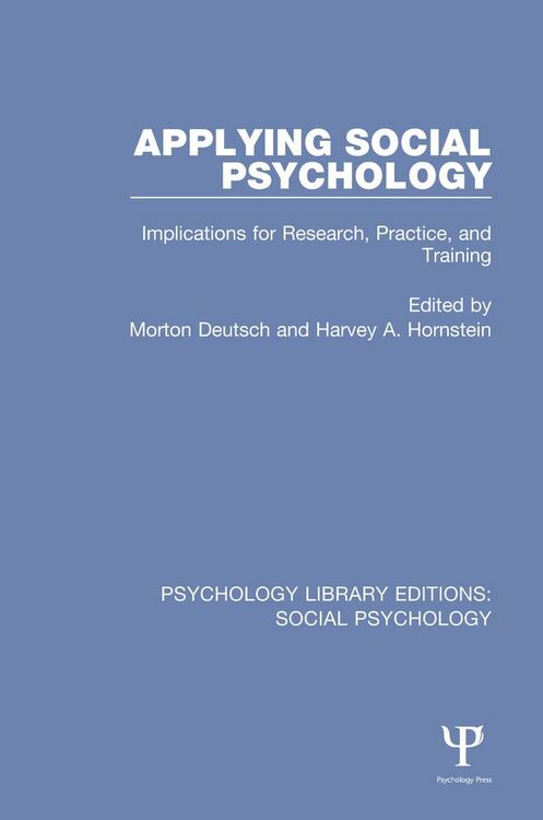 Produktbild: Applying Social Psychology