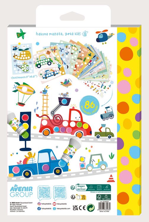 Produktbild: HAKUYOKA - Punkt-Malbuch Fahrzeuge