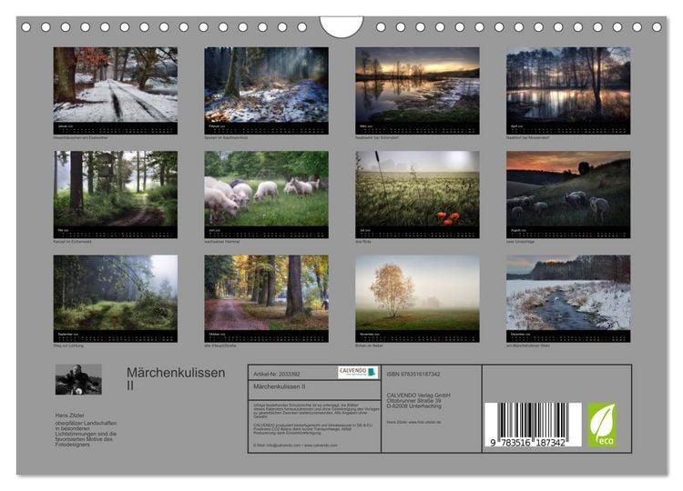Produktbild: M&auml;rchenkulissen II (Wandkalender 2026 DIN A4 quer), CALVENDO Monatskalender
